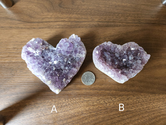Large Amethyst Heart Cluster Carving