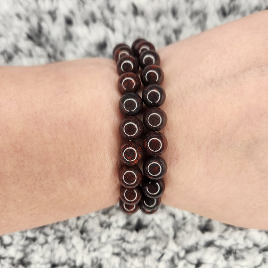 Bloodstone Bead Bracelet