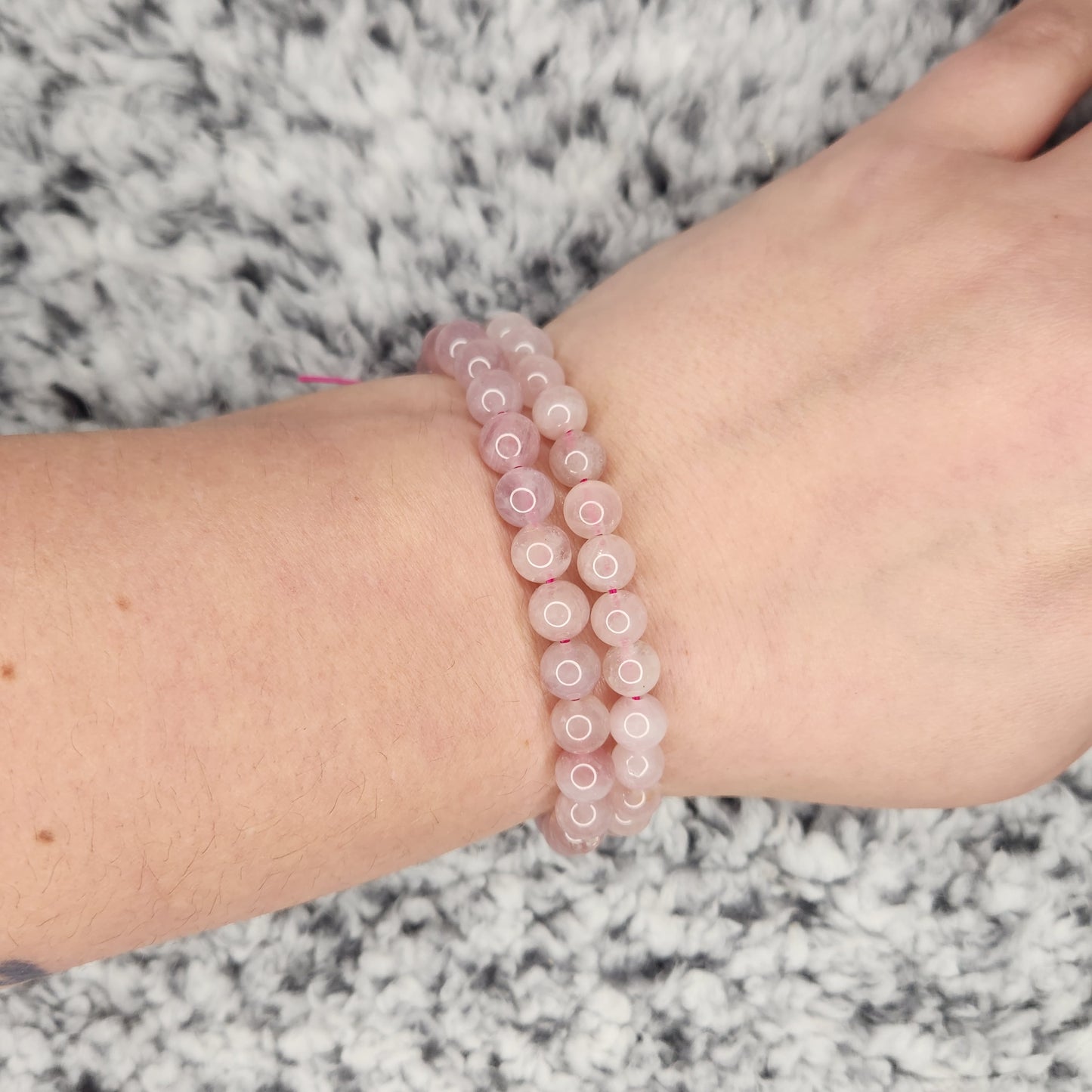 7mm Rose Quartz Bead Bracelet