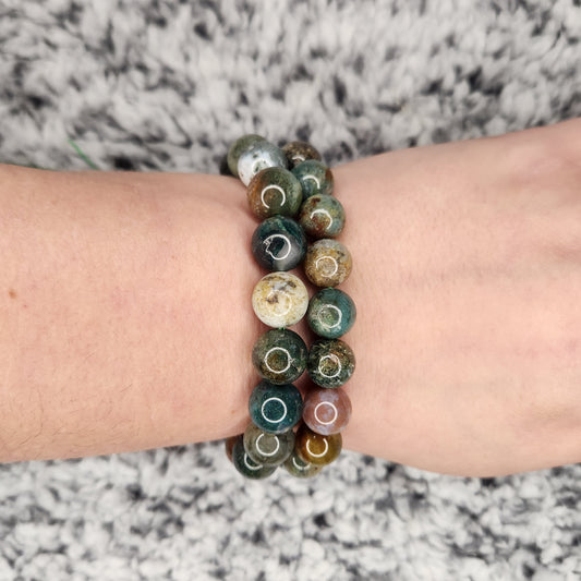 Ocean Jasper Bead Bracelet