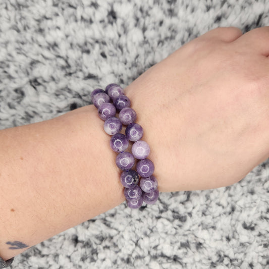 Lepidolite Bead Bracelet