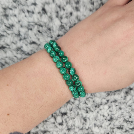 Malachite Bead Bracelet