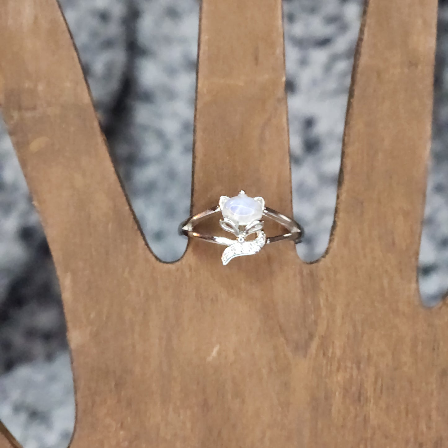 Moonstone Fox Ring