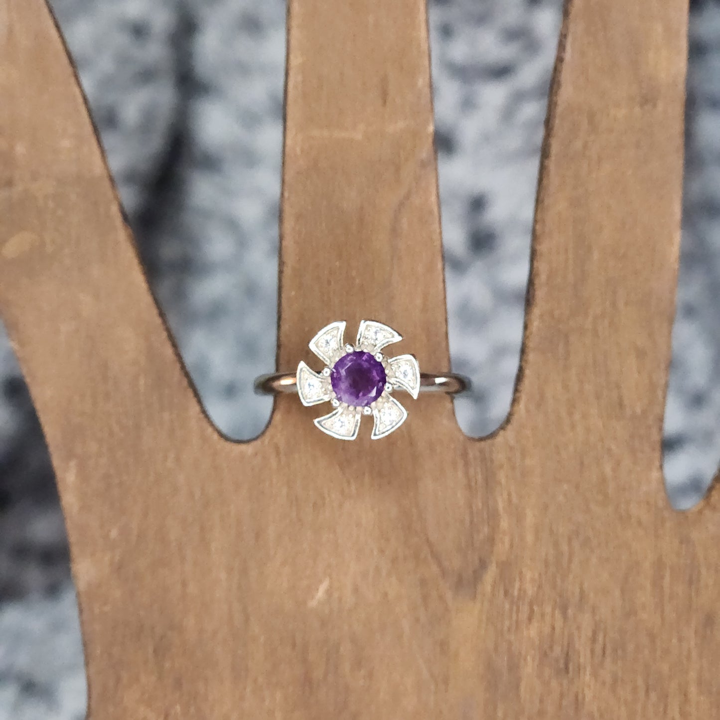 Amethyst Spinner Ring