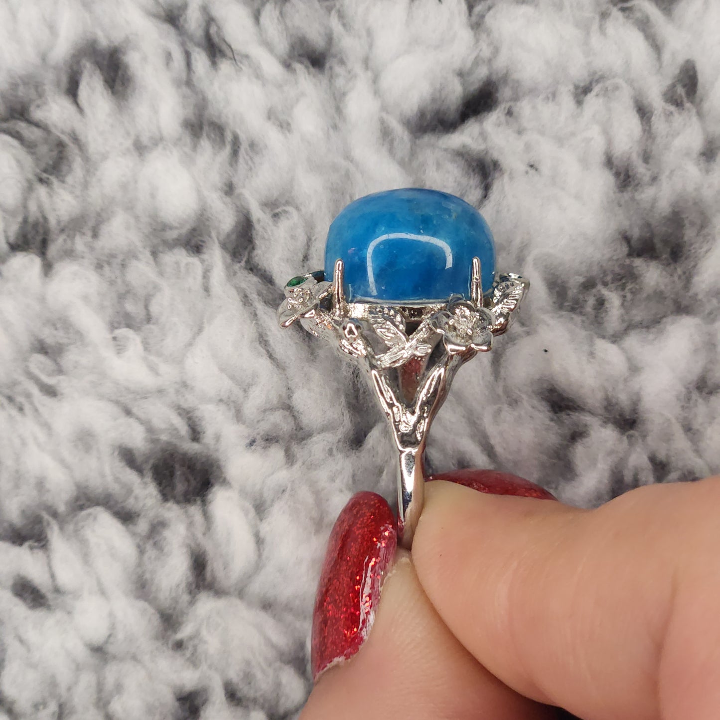 Blue Apatite Ring