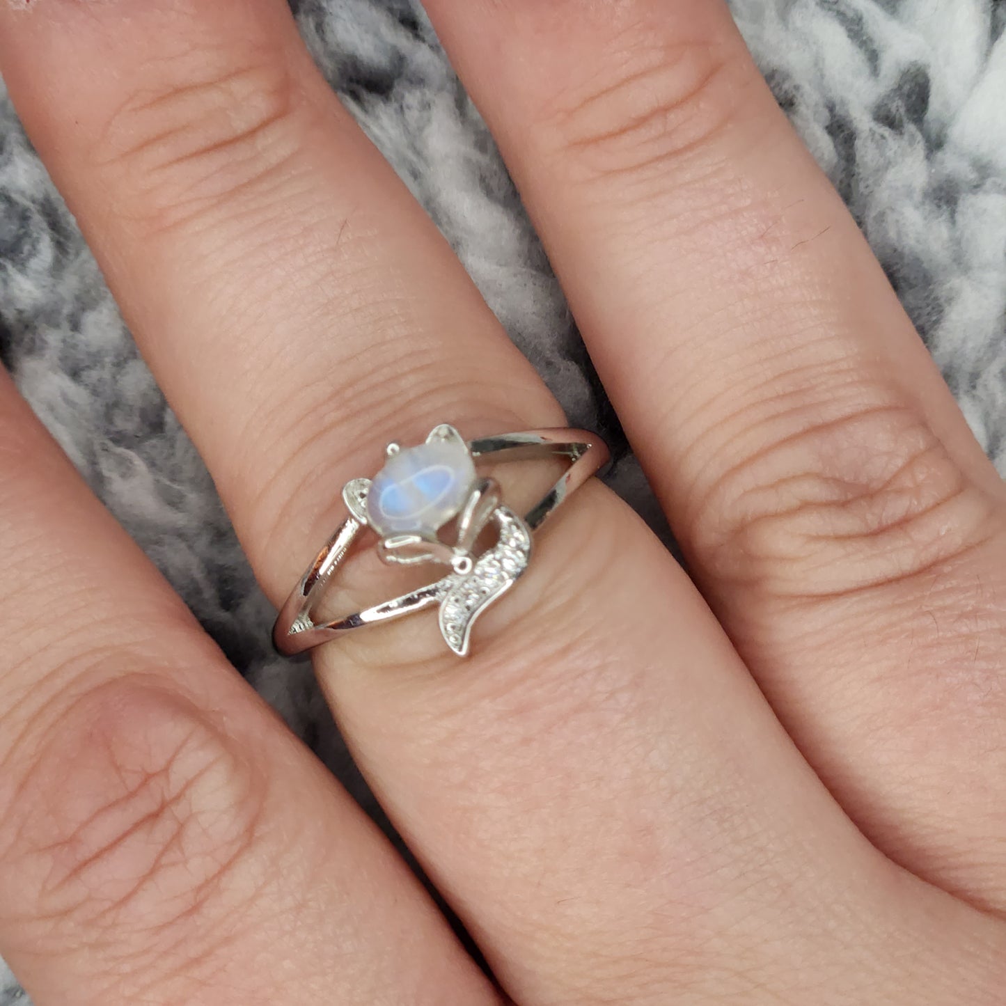 Moonstone Fox Ring