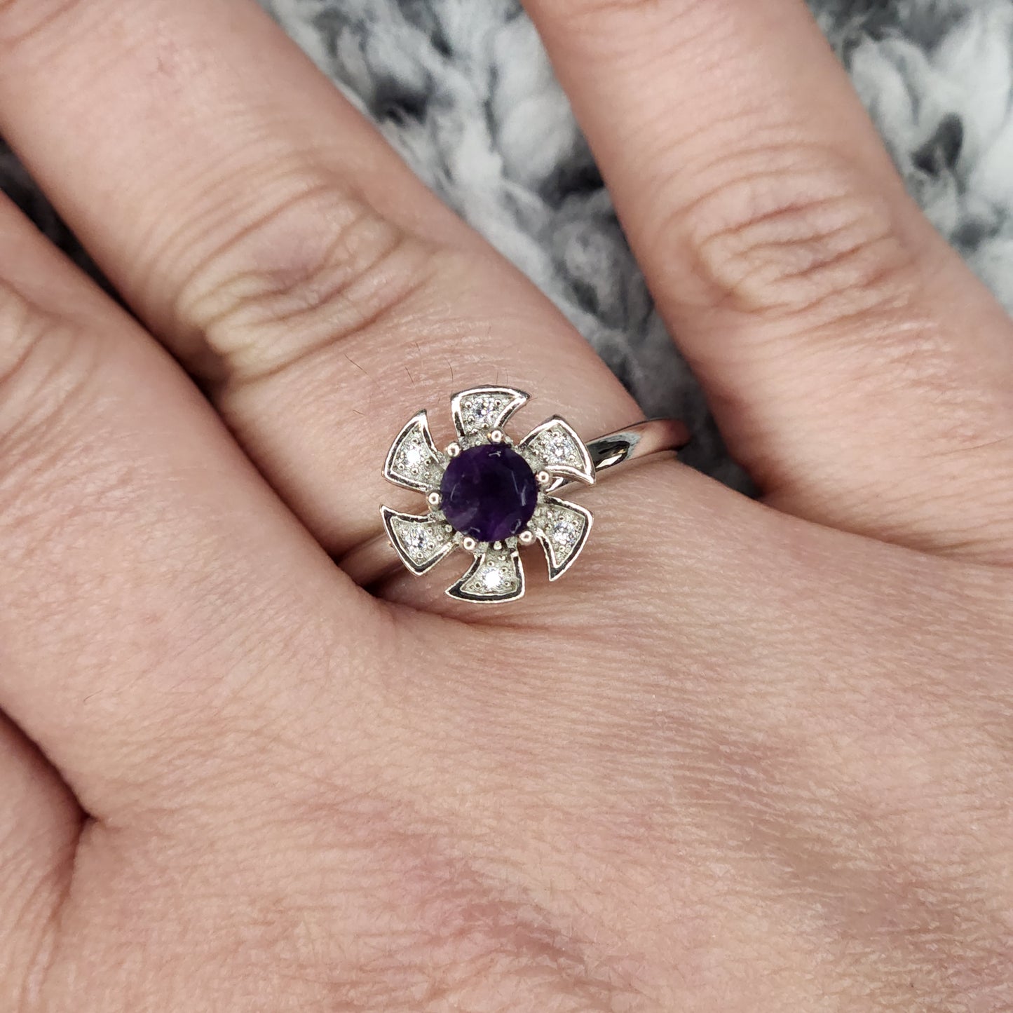 Amethyst Spinner Ring