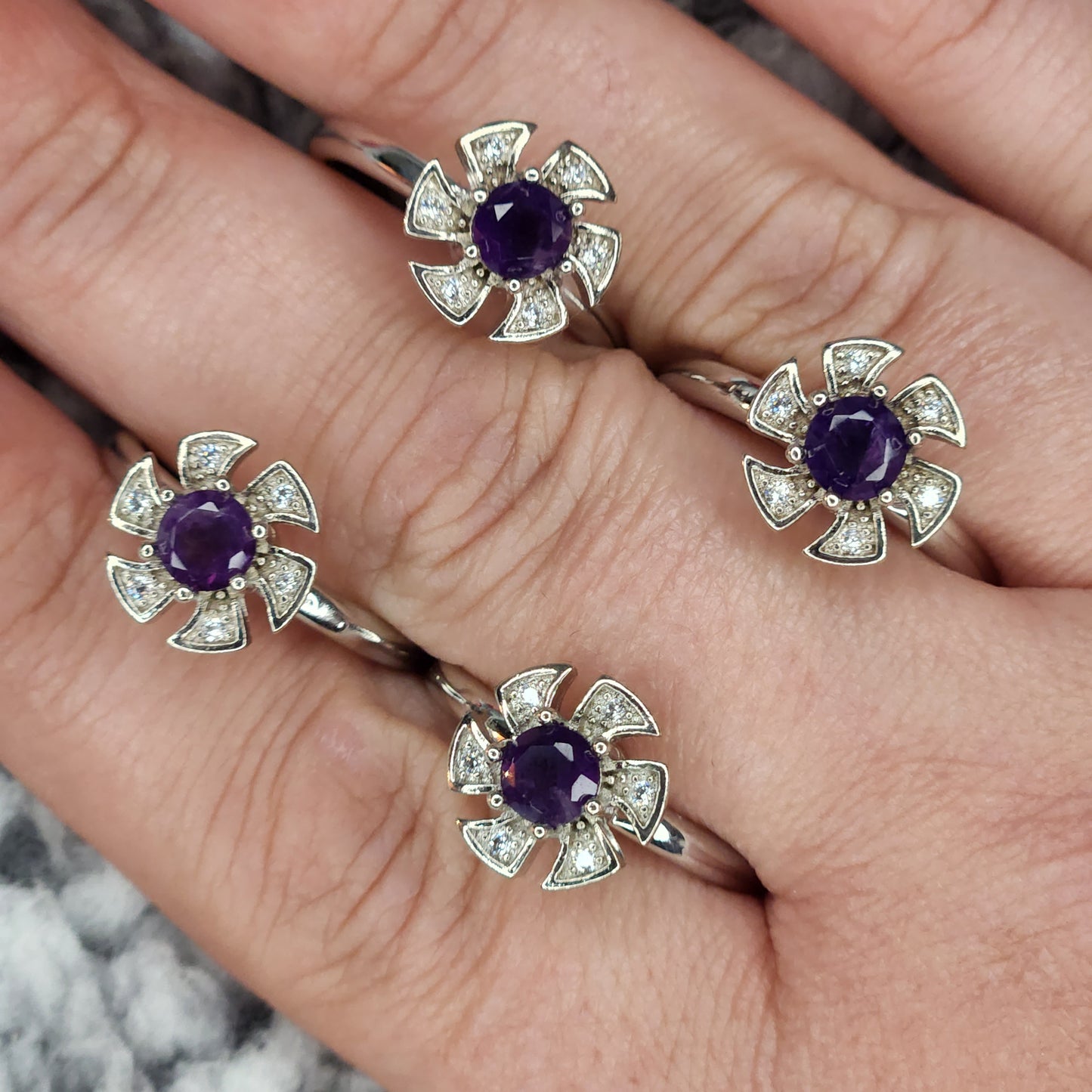 Amethyst Spinner Ring