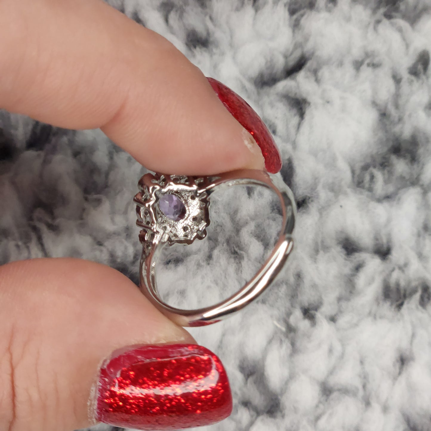 Diamond Shaped Amethyst Ring