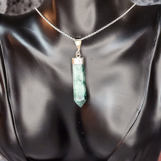 Afghan Amazonite.925 Sterling Silver Necklace