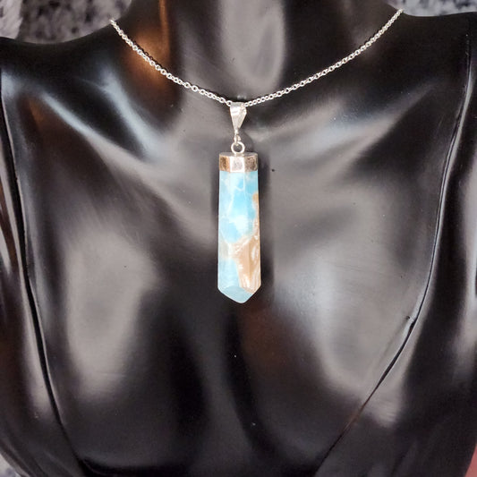 Caribbean Calcite .925 Sterling Silver Necklace