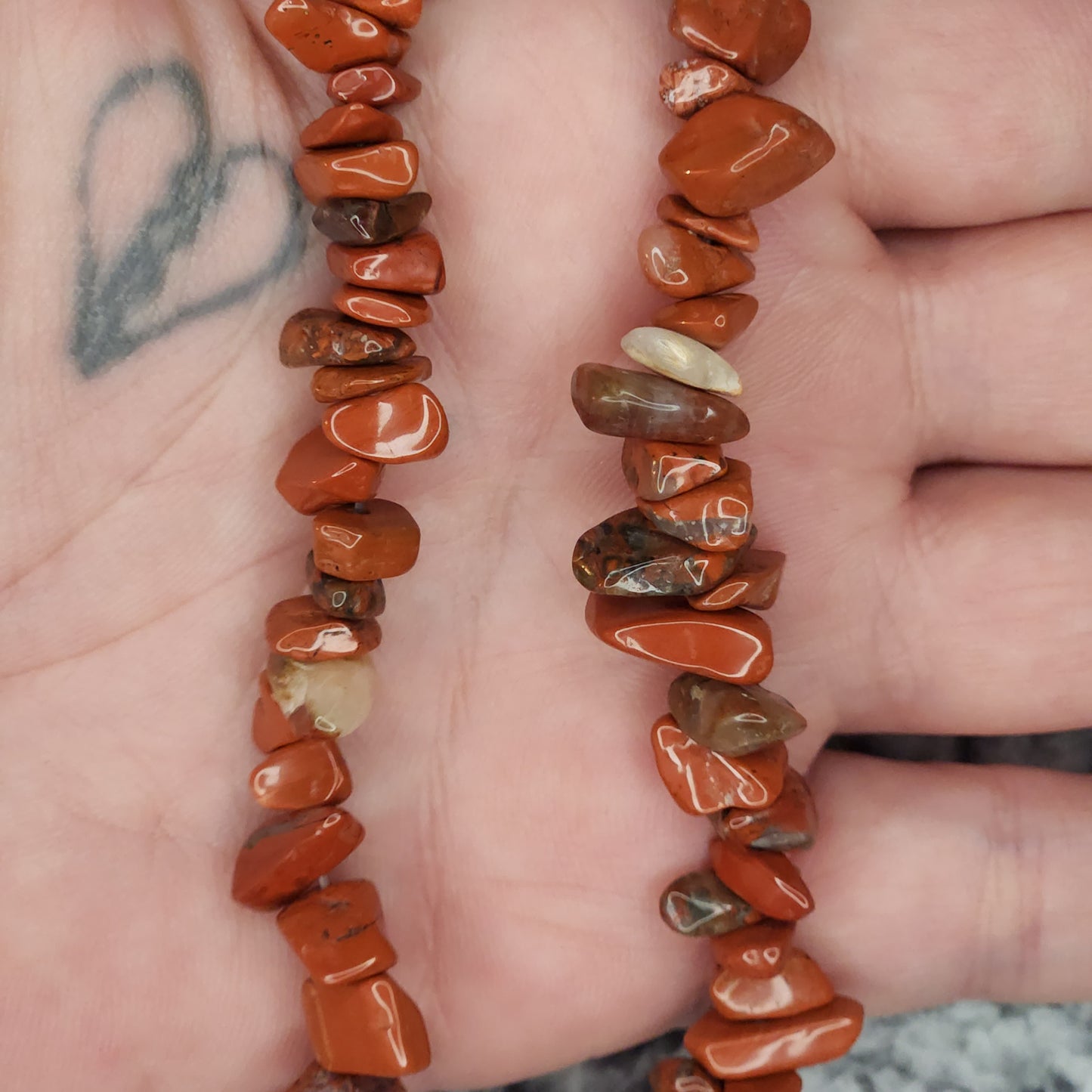 Red Jasper Chip Necklace