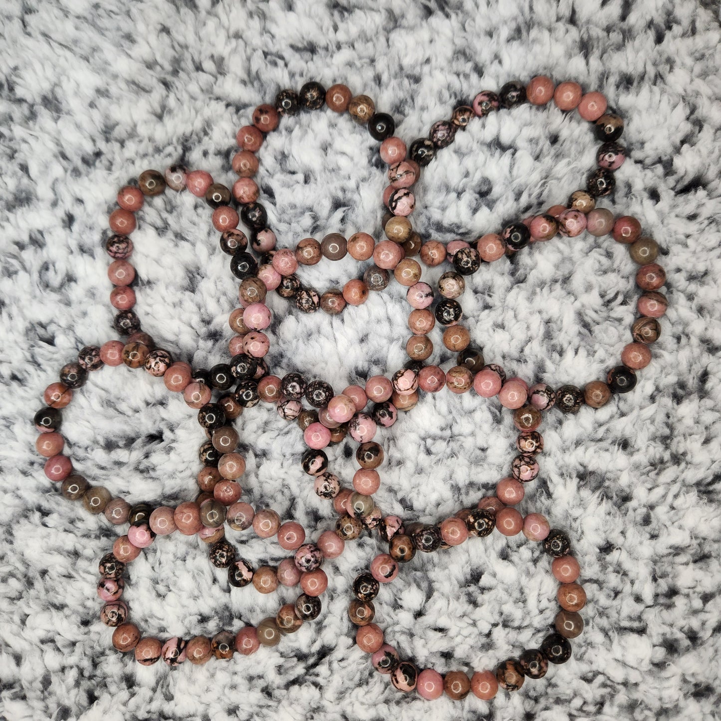 Rhodonite Bead Bracelet