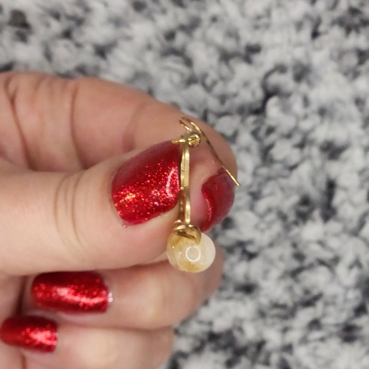 Cloud and Citrine (HTA) Dangle Earrings