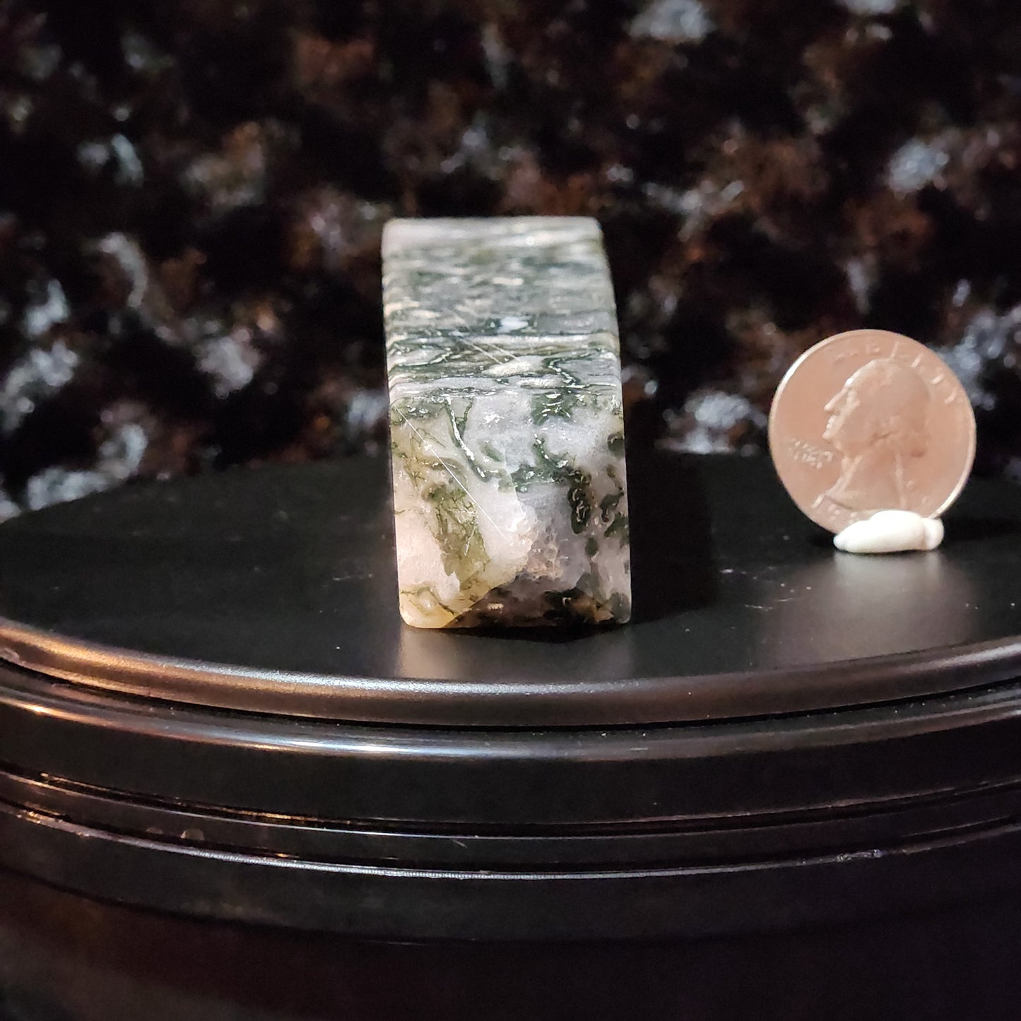 Moss Agate Obelisk E