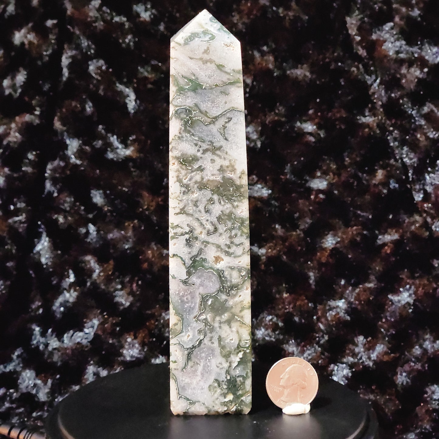 Moss Agate Obelisk F